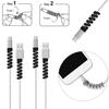 12Pcs Cable Protector Solid Color Flexible Silicone Spiral Design Wearproof Wire Protector for Charging Line
