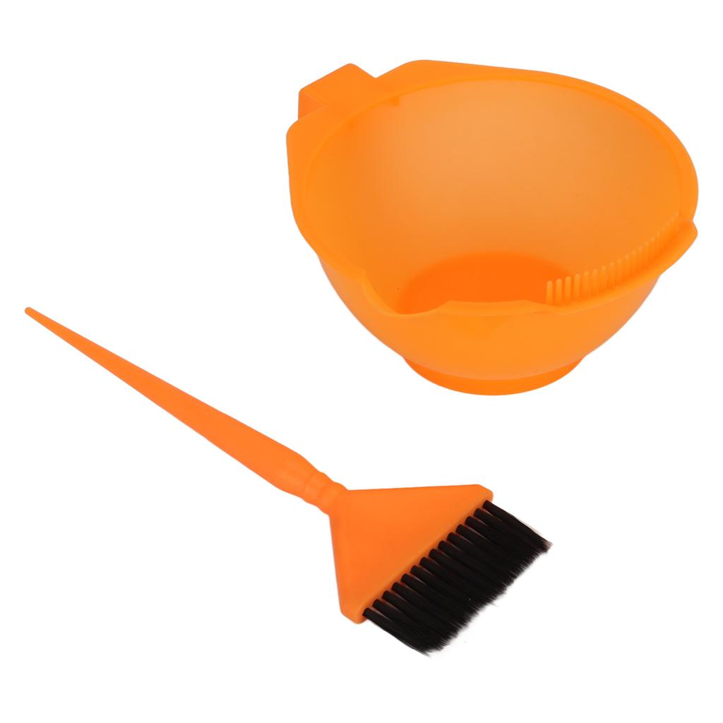 Orange Hair Dyeing Tool Professional Hairdressing Dye Hair Coloring Brush Comb Bowl Set for Salon