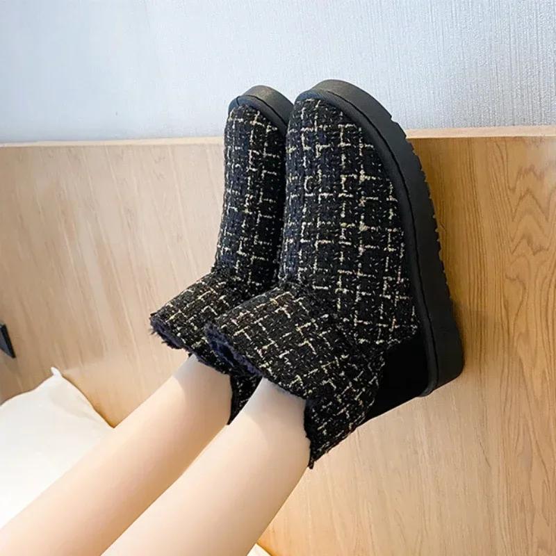 Fashion Booties Shoes for Women Padded Elegant With Low Heels Womens Ankle Snow Boots Fashion 2024 Plus Warm Large Size Comfrtable Hot