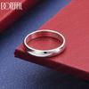 925 Sterling Silver Simple And Versatile Plain Band Ring - Stylish Evening Jewelry