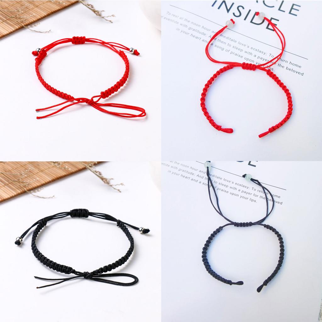 DIY Handgefertigtes Rotes Seilarmband Handgewebt Halbfertige Schnur Handgelenkkette Handarbeit Rote Kettenarmspange Handverbindung Schmuck