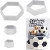 4pcs Football Pattern Cookie Cutter Set Non-Stick Hexagon Cookie Cutter  Kitchen Accessory