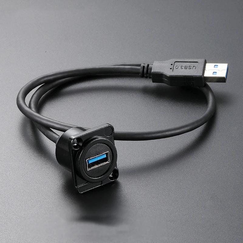 

Ethernet LAN Network Cable Extender RJ45 CAT6A HDMI-Compatible Connector USB 2.0 3.0 Type-B Type-C Female Jack Panel Mounting 0.5M cable