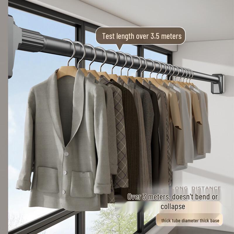 Gaobei L-Shaped Extendable Shower Curtain Rod, Gunmetal Gray