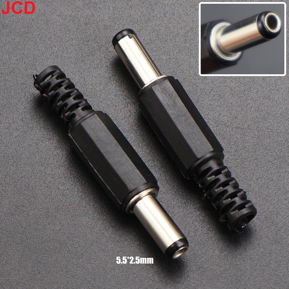 JCD 5/10pcs DC Power Plug 2.5x0.7mm 3.5x1.35m 5.5x2.1mm 5.5x2.5mm DC Connector Male Adapter Charging Solder Plug Jack