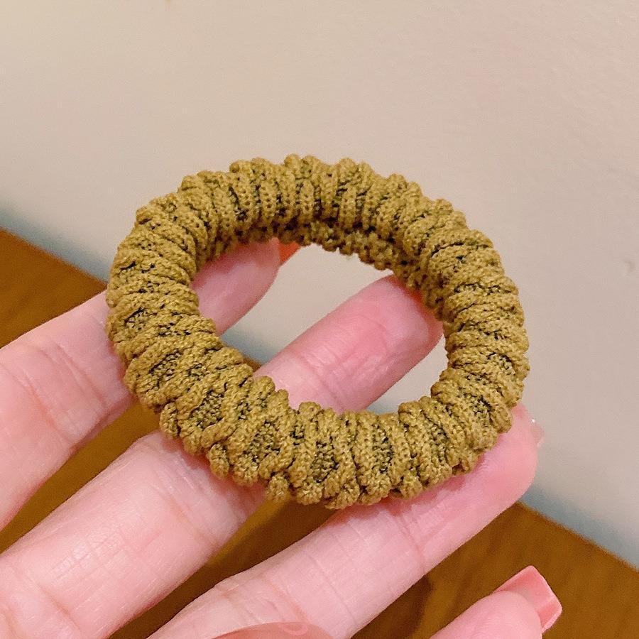 Elastico per Capelli a Scrunchie in Lussuosa Pelle Nera - Elastico Durevole per Capelli da Donna