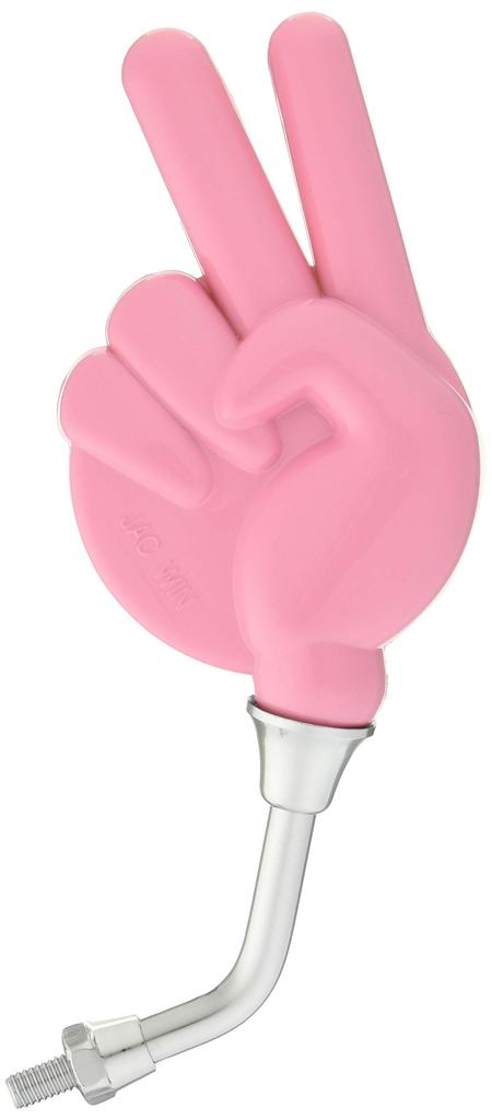 Kitaco Rock Paper Scissors Mounting Diameter Right 1 Mirror, M8, Side, Piece, Universal, Pink, 675-0910091