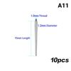 Piercing Insertion Pin Taper Guide Rod Tool 10Pcs Stainless Steel for Safe Nose Lip Navel Body Piercing Stretching
