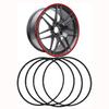 Wheel Rim Guard Protector Alloy Wheel Protector, 4PCS Auto Wheel Collision Proof Metal Decorative