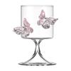 Premium 250Ml Pink Butterfly Engraved Highballs Glass Easy Cleaning Beverage Container Ideal For Gift And Decors
