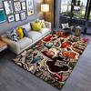 Graffiti Style Funky Carpet Design Suitable As a Non-slip Mat for the Living Room or Bedroom Sofa
