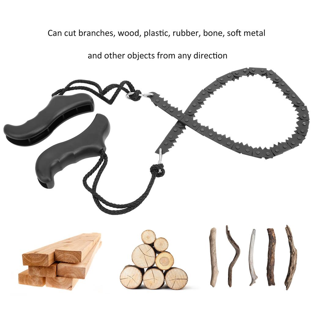 Outdoor Chainsaw Portable Hand Wire Pocket Ferromanganese Saw for Outdoor Camping Survival