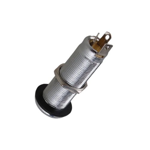 Yibuy Nickel 1/4 Inch Guitar/Bass Jack, Cylinder Flush Mount, Cylindrical Socket, High Reliability, Easy Installation, Improved Sound Quality