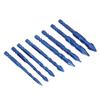 8 Pieces Skewed Head Eccentric Bits 14 Inch Hex Shank Twist Drill Set for Stone Glass Marble Tile