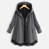 M-8XL Giacca ampia con cappuccio da donna casual primavera e autunno con cappuccio lungo da donna