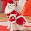 Chinese Style Cat Winter Coat Cotton Chenille Dress Small To Large Cats Festive Holiday Outfit