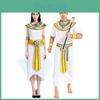 Elegant Unisex Egyptian Pharaoh And Queen Costume For Theatrical Events And Parties