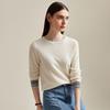 Zhaojun Women's Faux Two-Piece Color-Block Striped Cashmere Sweater