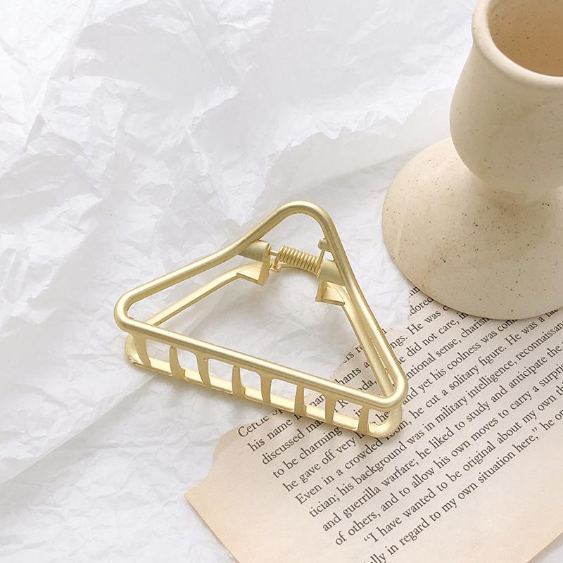 New Women Elegant Gold Silver Hair Clip Hollow Geometric Metal Hair Claw Headband Crab Hair Clips Fashion Hair Accessories