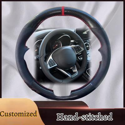 Carbon Fiber Leather Hand-stitched Steering Wheel Cover For Mercedes Benz W176 W246 W205 C117 218 X218 C253 W213 X253