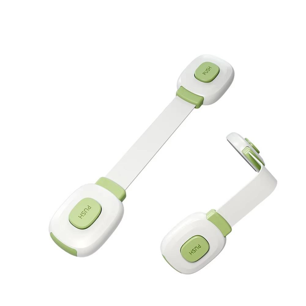 1pc No Drilling Drawer Latch Double Snap Cabinet Lock Baby Proof Latch Kitchen Fridge Oven Door