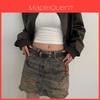 Ceinture en Cuir PU Style Américain Rétro pour Femmes avec Boucle Carrée en Métal pour la Mode Punk