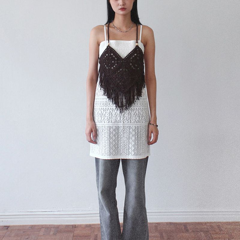 Rubati Marrakesh Crochet Lace Apron Dress_WHITE