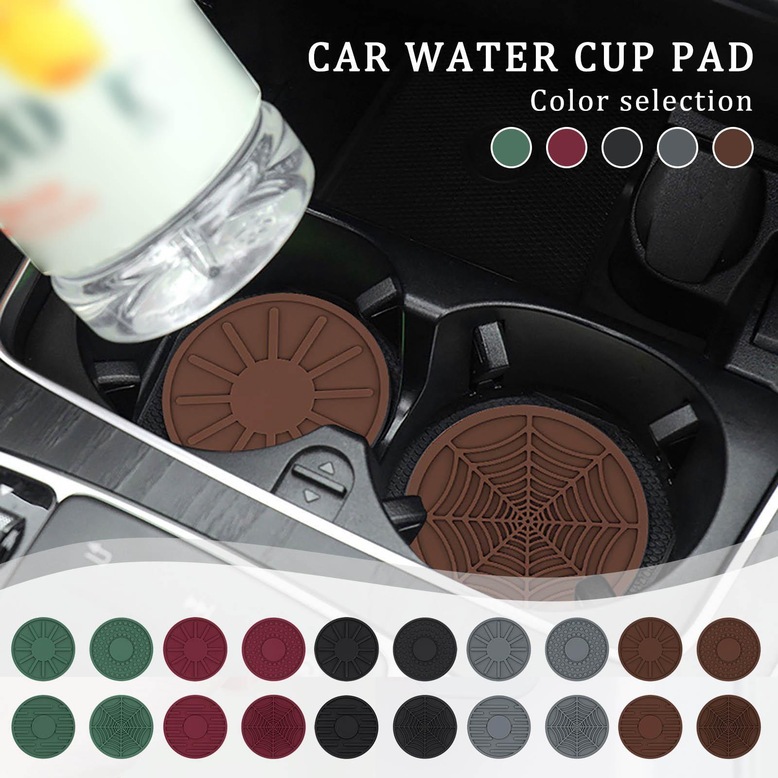

4 комплекта автомобильных ковриков для подстаканников, 2,6-дюймовые противоскользящие силиконовые коврики для чашек с автоматической вставкой, нескользящие автомобильные коврики для чашек для женщин и мужчин