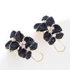 Hot Elegant Women Gardenia Flower Rhinestone Ear Stud Earrings Jewelry Gifts