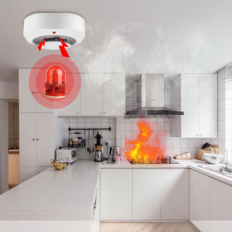 Wireless Smoke Detector & Fire Alarm for Kitchen and Home Safety