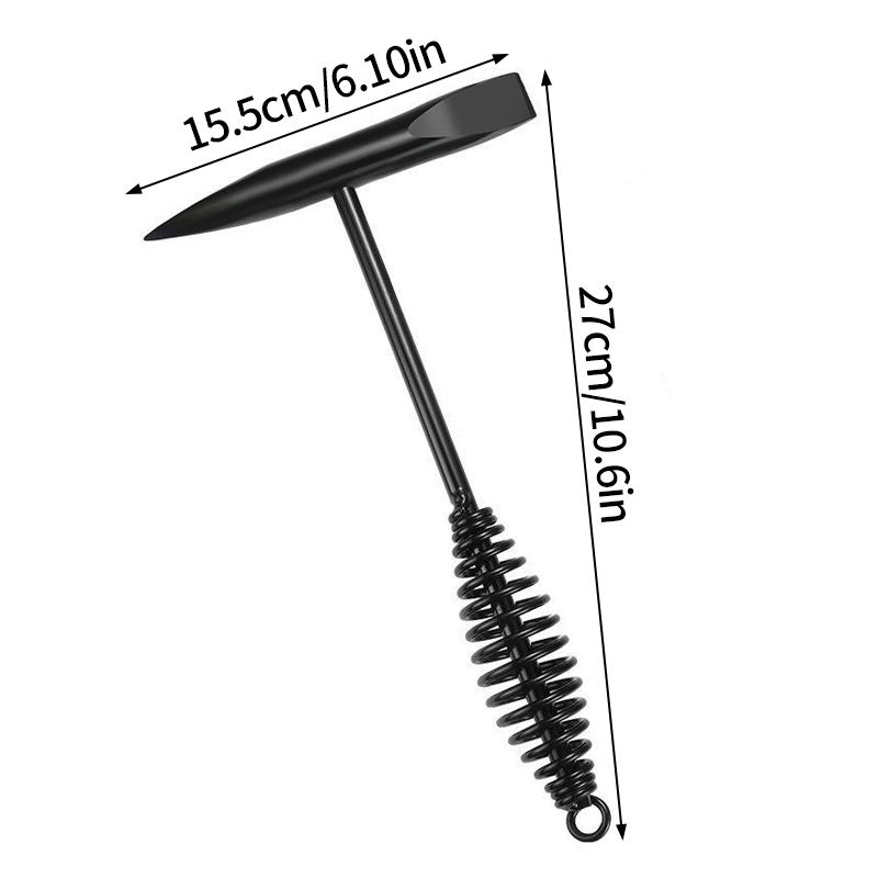 Welding Chipping Hammer - Rust Removal & Slag Cleaning Tool with Spring Handle and Hook for Glass Breaking & Ice Chipping