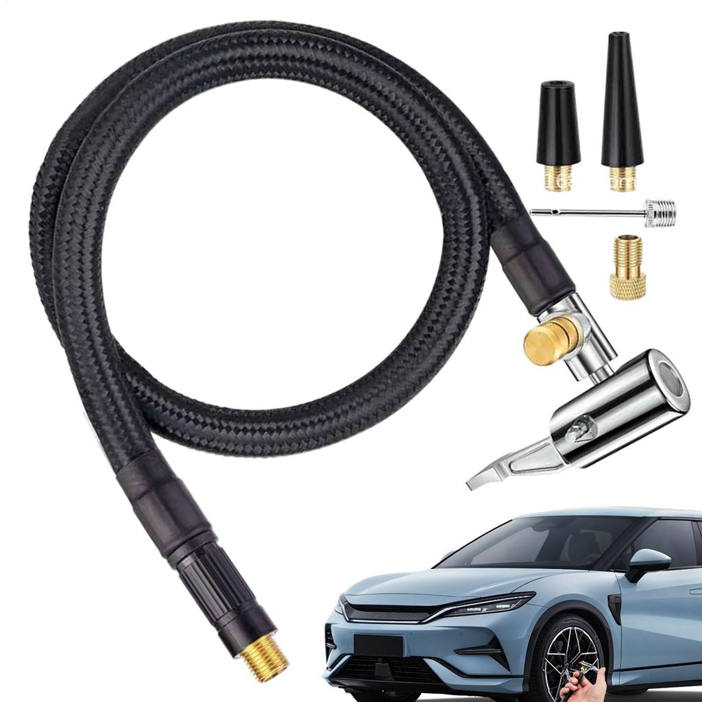Auto-Reifenfüller-Schlauchadapter 55cm Kompressor-Futterventil-Düse 360-Grad-Drehung Reifenfüller-Schlauchersatz