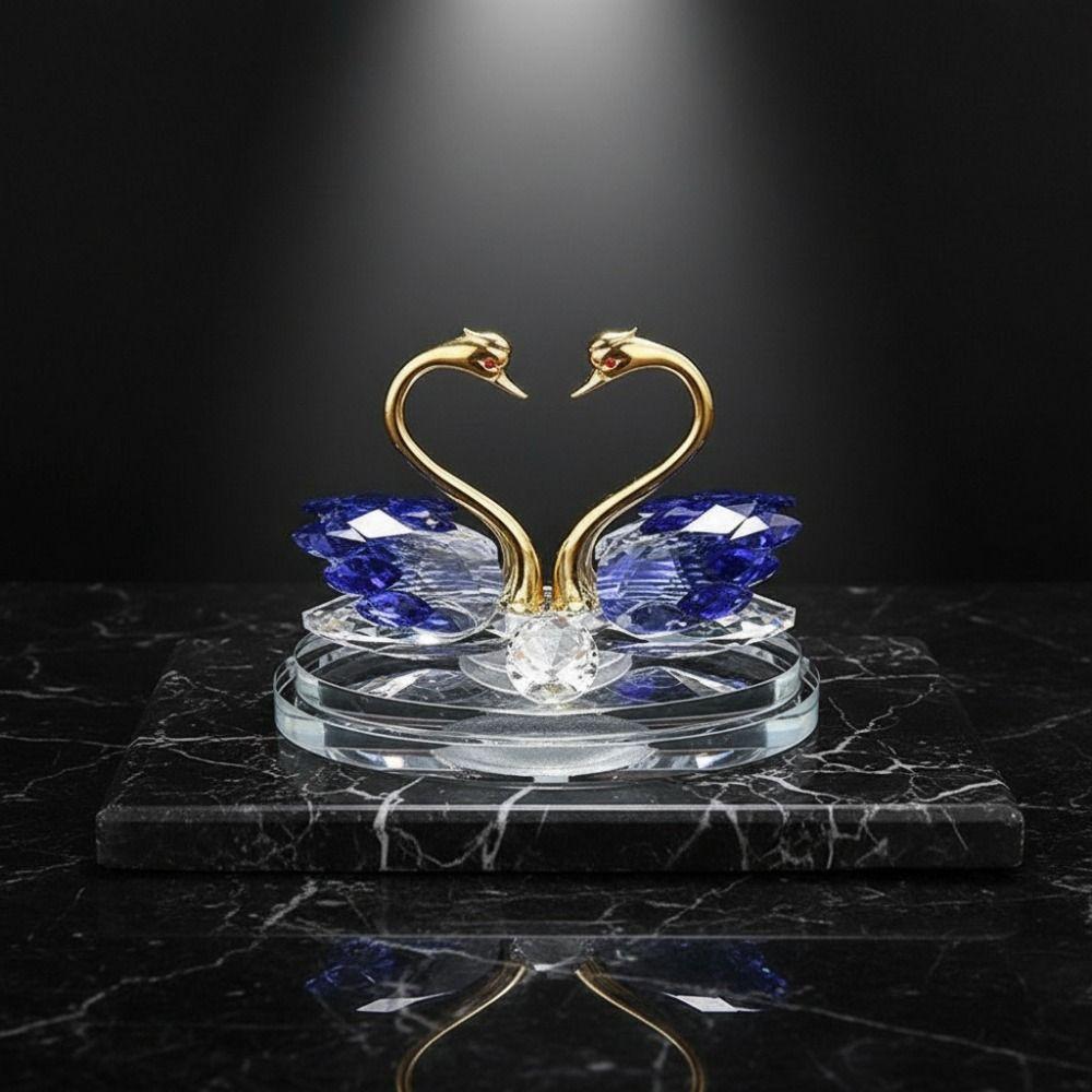 Exquisite Crystal Crystal Swan Ornaments Light Luxury Glass Swans Swan Figurines Car Interior