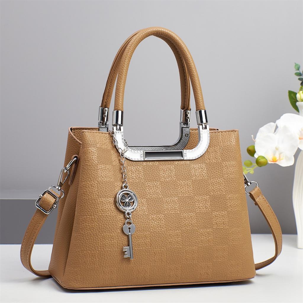 New Fashion Plaid Handbag High Appearance Level All-in-one Shoulder Bag Multi-layer Large Capacity Macaron Crossbody Bag