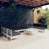VidaXL Solid Pine Wood Garden Lounge Set 11 Pcs with Cushions Patio Furniture Outdoor Furniture Garden Furniture 3097194