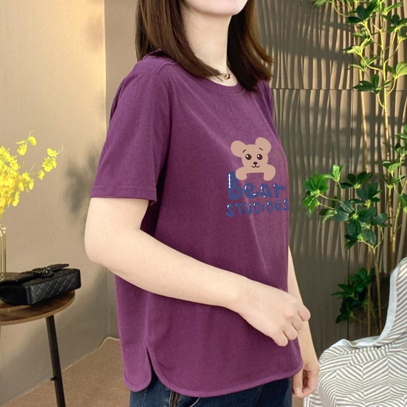 

Summer Print T-shirt: Slimming, Loose Fit for Moms & Women - Youthful Style 2XL