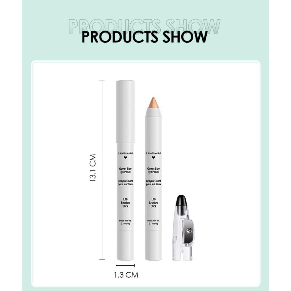 LANGMANNI Eye Makeup Color Eye Shadow Pens Lasting Without Fainting and Rolling Pen Knife Can Be Cut with Eye Shadow Pens