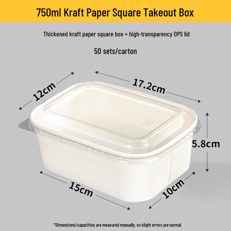 Disposable Kraft Paper Salad Box with Lid