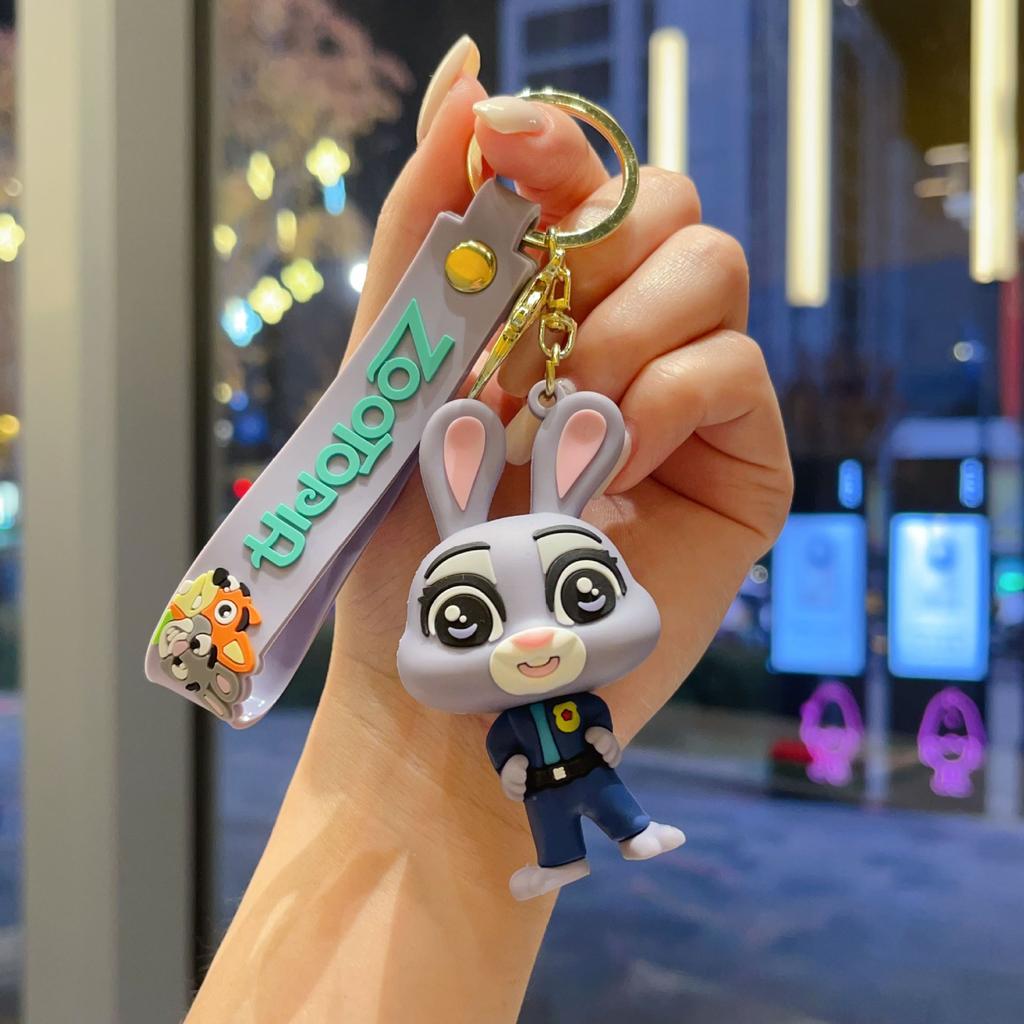 Anime Zootopia 2 Figure Cute PVC Doll Car Key Ring Accessories Bag Pendant Charm Perfect Christmas Gift for Her 2027