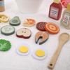 Kitchen Pretend Play Toys  Playsets Simulation Food Accessories Pizza Salad Dessert Set Learning Educational Toy for Toddler 3+