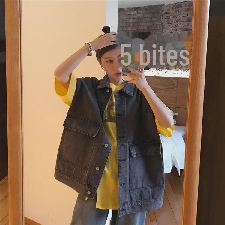 2022 Autumn Korean Denim Vest - Trendy Retro Loose BF Style Sleeveless Jacket for Women