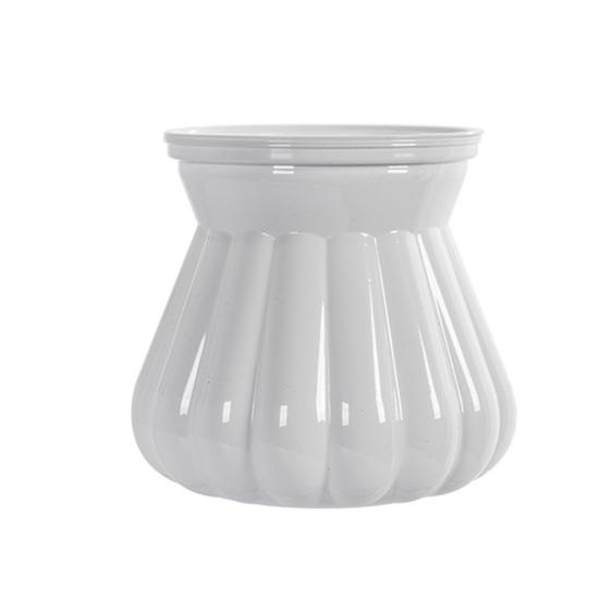 

Self-watering Flowerpot with Self-absorbing Cotton Rope Creative Plastic Plant Pot Indoor Planter with Inner Cup for Succulent Cactus Herb African S белый