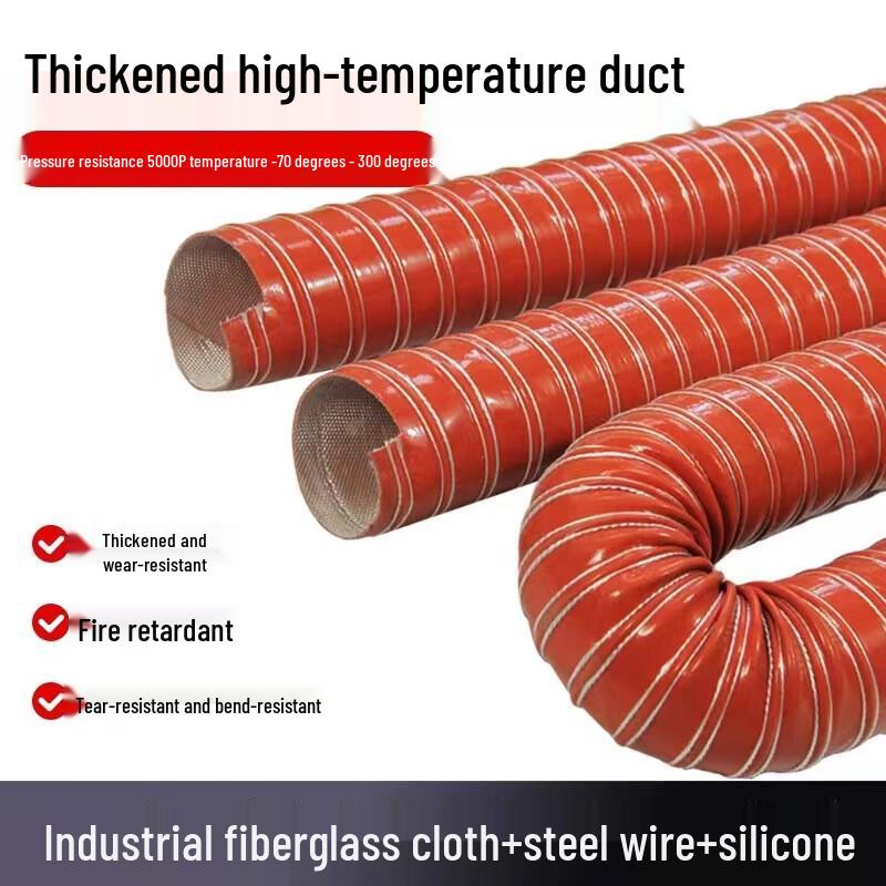 Jiezhu High-Temperature Red Silicone Duct Hose