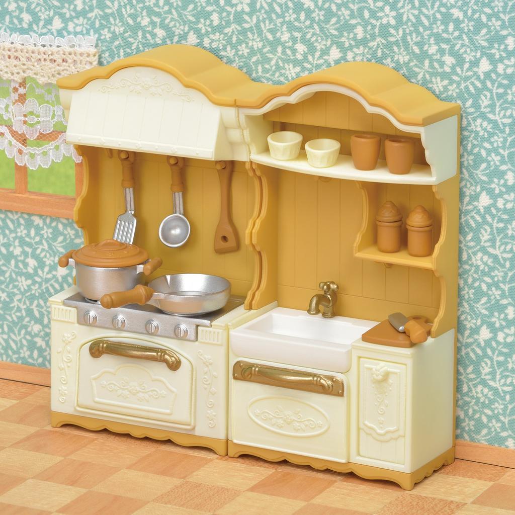 Sylvanian Families Furniture ST Mark Certified Toy Dollhouse for Ages 3 and Sylvanian Families by Epoch [Stove & Sink] Ka-420 Up,