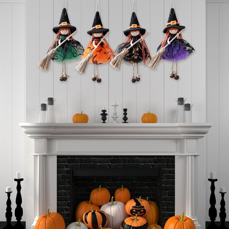 Halloween Printed Pattern Cute Mesh Decorative Props Hanging Party Decoration Pendants Home Garden 4 Styles