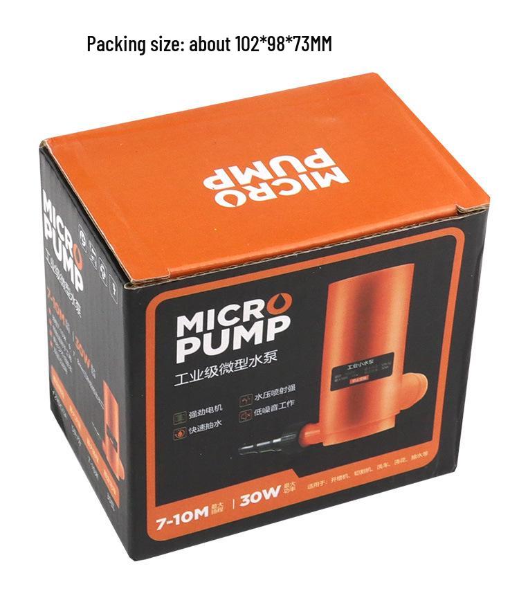 3-in-1 12V Micro Water Pump for Drill and Slotting Machine, 10m Submersible Pump