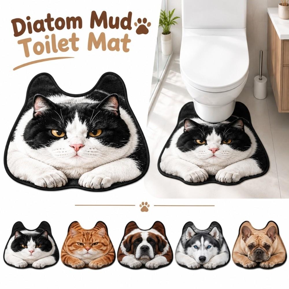 Non-slip Bathroom U-shaped Mat Quick-dry Bath Mat Novelty Toilet Floor Rug Bathroom