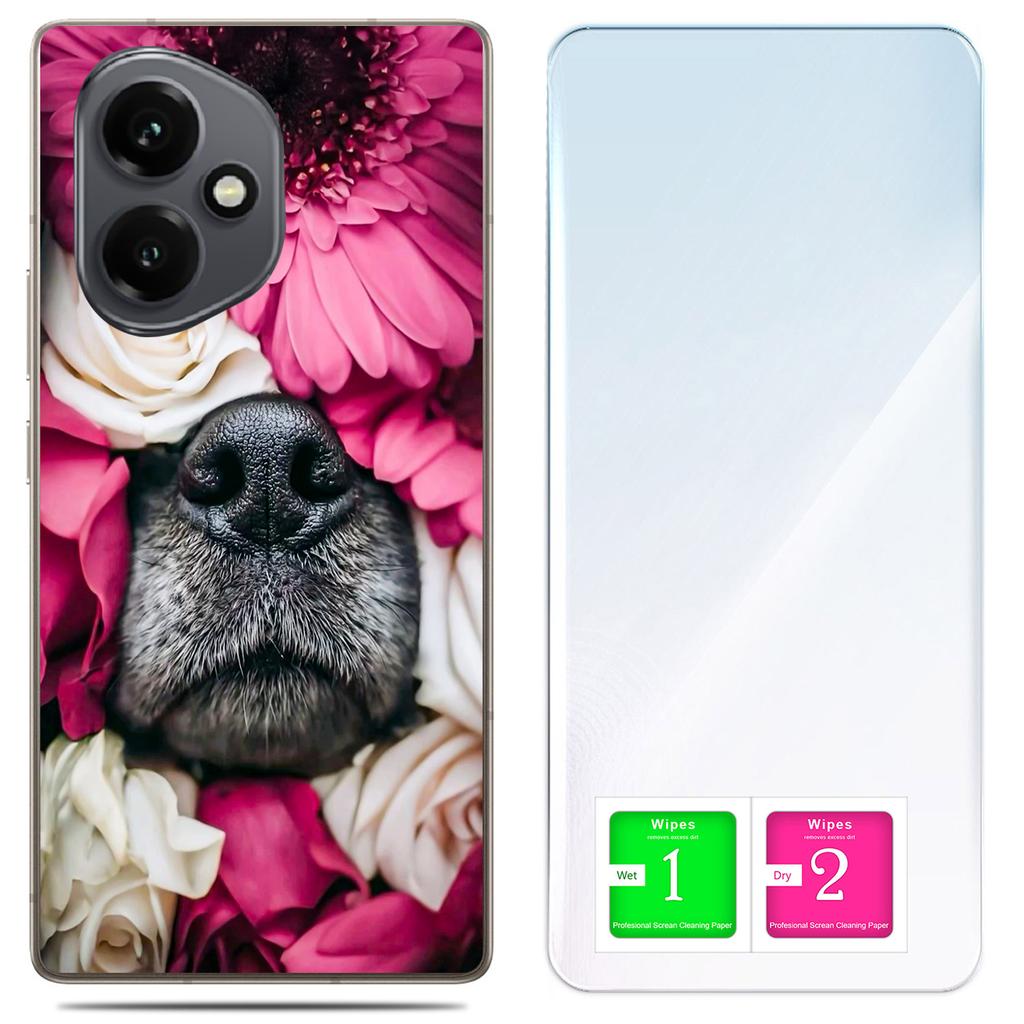 Etui Do Honor X7D / 400 Smart Obudowa Foto Case Plecki Pies + Szkło 9H