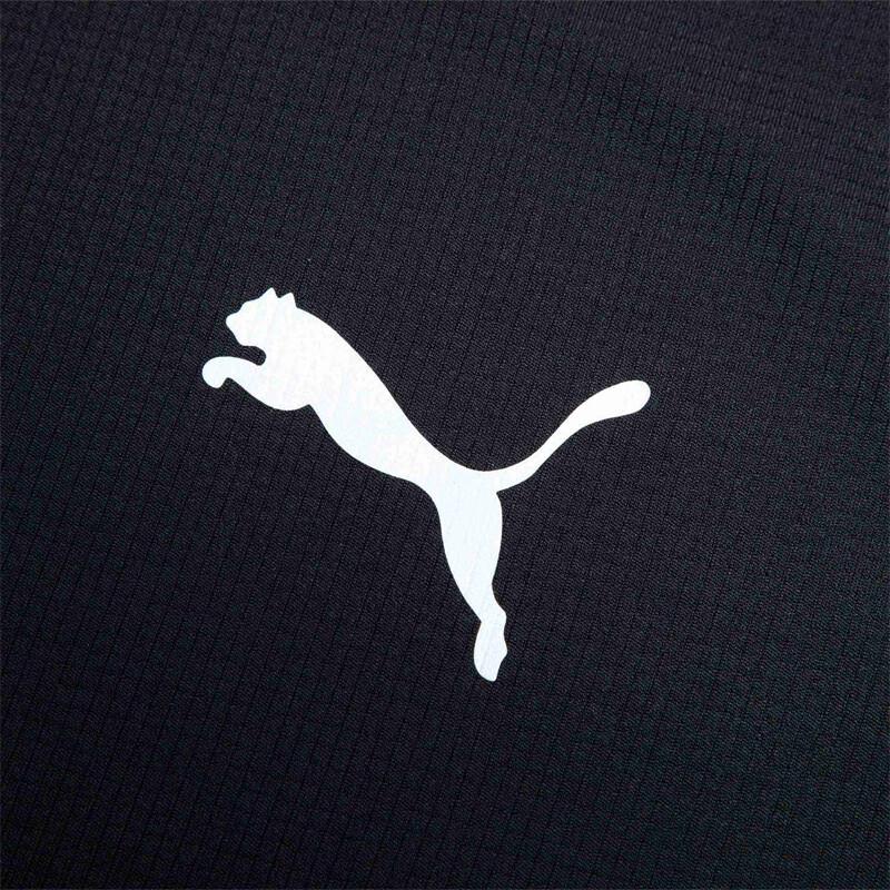 Puma Run Favorite Velocity Tee Solid Color Casual Crew Neck Straight Short Sleeve T-Shirt Men Tops Black 525456-01