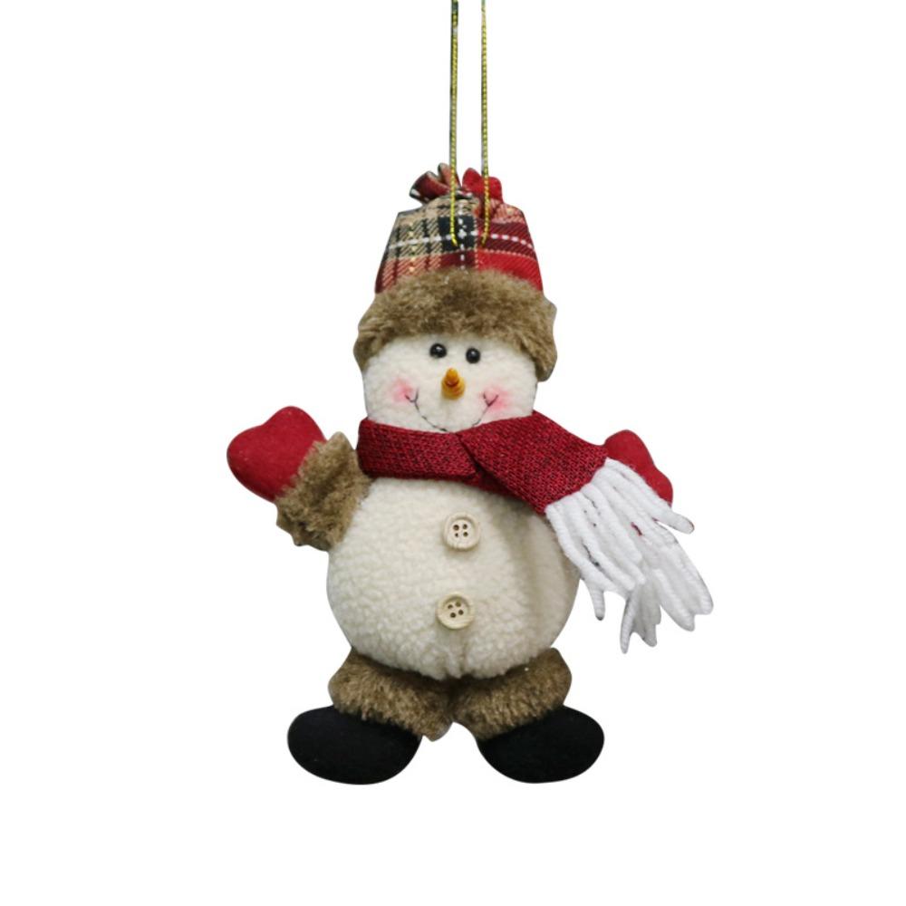 Christmas Decorations Old Man Snowman Elk Gift Small Pendant Plush Doll Tree Supplies